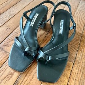 Charles David Black Strappy Heels